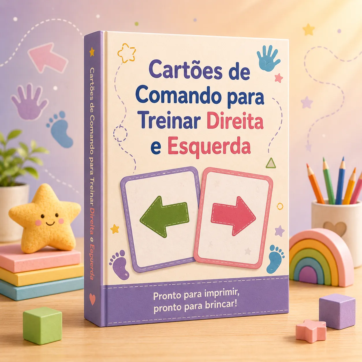 Cartões de Comando para Treinar Direita e Esquerda